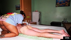 Sex massage from Thai BBW amateur MILF