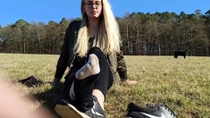 Blonde enjoys hot foot fetish sex