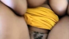 Big Tits Ebony Fucked by a White Cock
