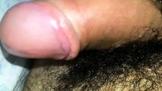 Process erection of my cock in the bed (22 year old)