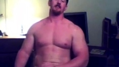 Str8 Ginger Muscle Stud Jerks Off & Cums ( Webcam ) - Exipor