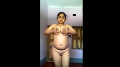 Hot Indian Girl In Nighty Stripping
