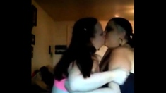 Lesbian girlfriends kiss (MIX)